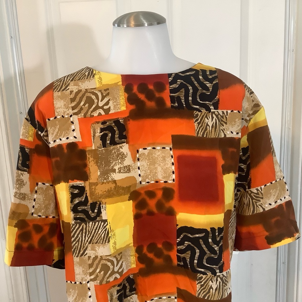 Ashley Stewart print blouse size 26 W